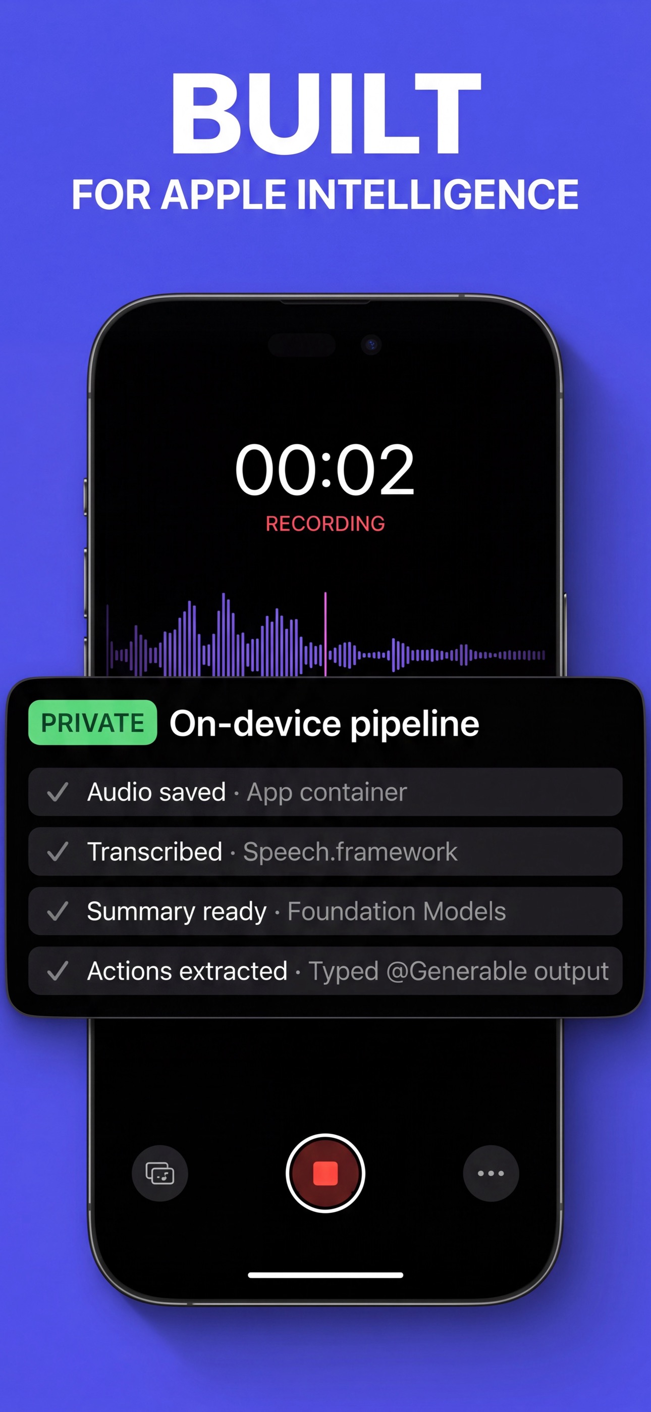 Doneward screenshot showing Apple Intelligence support
